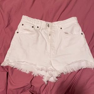 ZARA white jean shorts
